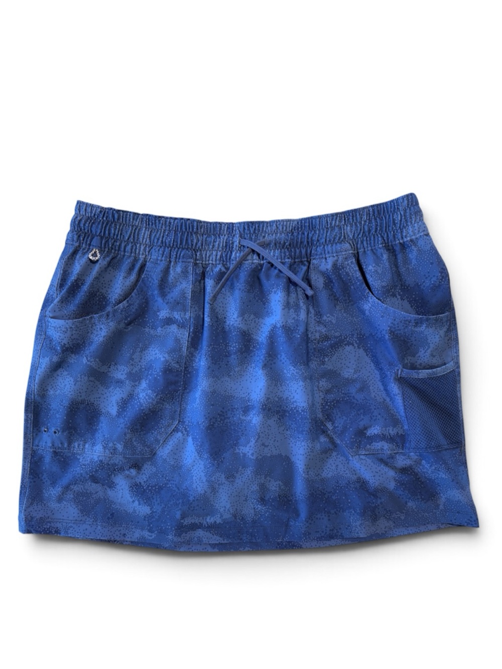 Columbia PFG Blue Athletic Skort with Drawstring Waist Size Large
